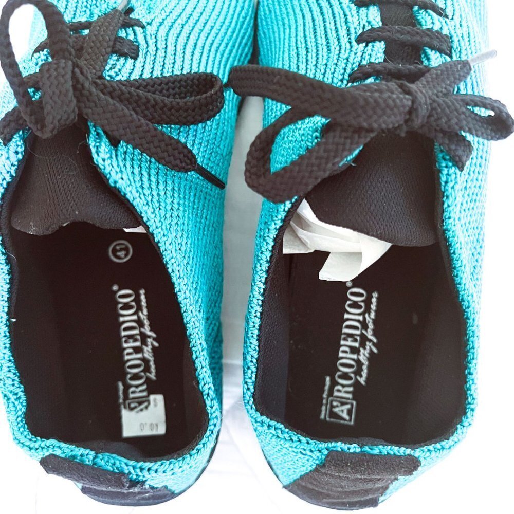 New Arcopedico LS Turquoise Knit Travel Walking Shocks Sneakers Size10 EU41 - Picture 9 of 11